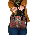 Australia Christmas Shoulder Handbag Kookaburra Santa on Red Bottlebrush