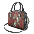Australia Christmas Shoulder Handbag Kookaburra Santa on Red Bottlebrush