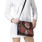 Australia Christmas Shoulder Handbag Kookaburra Santa on Red Bottlebrush