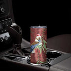 Australia Christmas Skinny Tumbler Kookaburra Santa on Red Bottlebrush