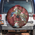 Australia Christmas Spare Tire Cover Kookaburra Santa on Red Bottlebrush