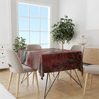 Australia Christmas Tablecloth Kookaburra Santa on Red Bottlebrush