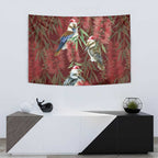 Australia Christmas Tapestry Kookaburra Santa on Red Bottlebrush