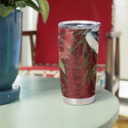 Australia Christmas Tumbler Cup Kookaburra Santa on Red Bottlebrush