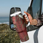 Australia Christmas Tumbler With Handle Kookaburra Santa on Red Bottlebrush