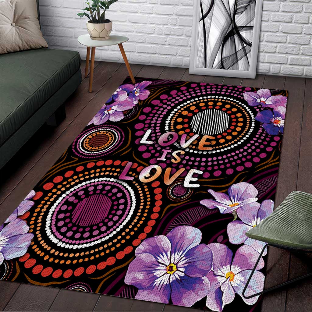 Australia First Nation LGBT - Lesbian Week Area Rug Sapphic Violet - Love Is Love - Aussie Hoodie