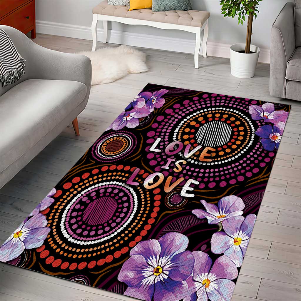 Australia First Nation LGBT - Lesbian Week Area Rug Sapphic Violet - Love Is Love - Aussie Hoodie