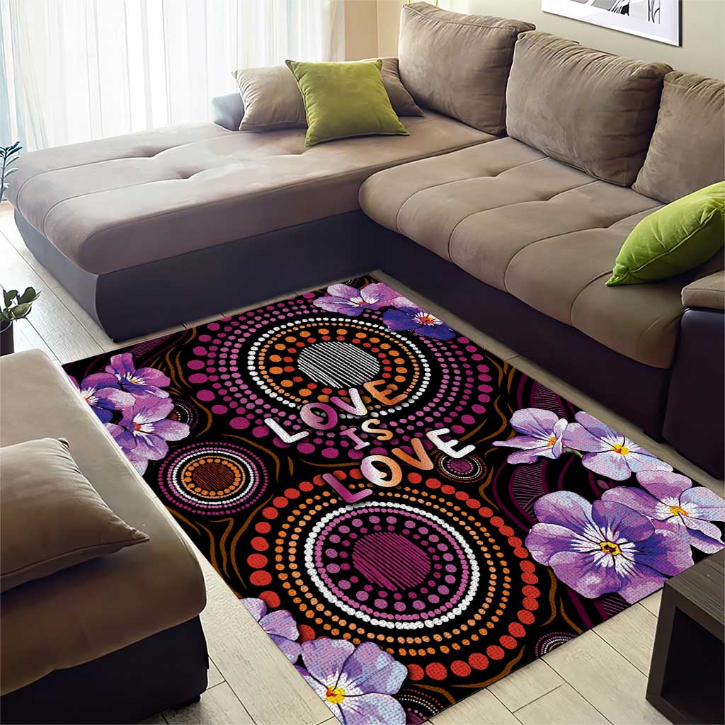 Australia First Nation LGBT - Lesbian Week Area Rug Sapphic Violet - Love Is Love - Aussie Hoodie