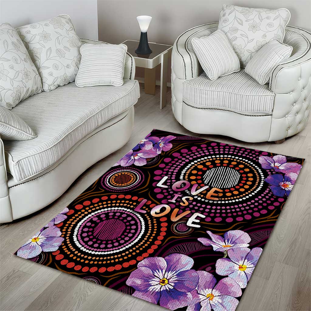 Australia First Nation LGBT - Lesbian Week Area Rug Sapphic Violet - Love Is Love - Aussie Hoodie