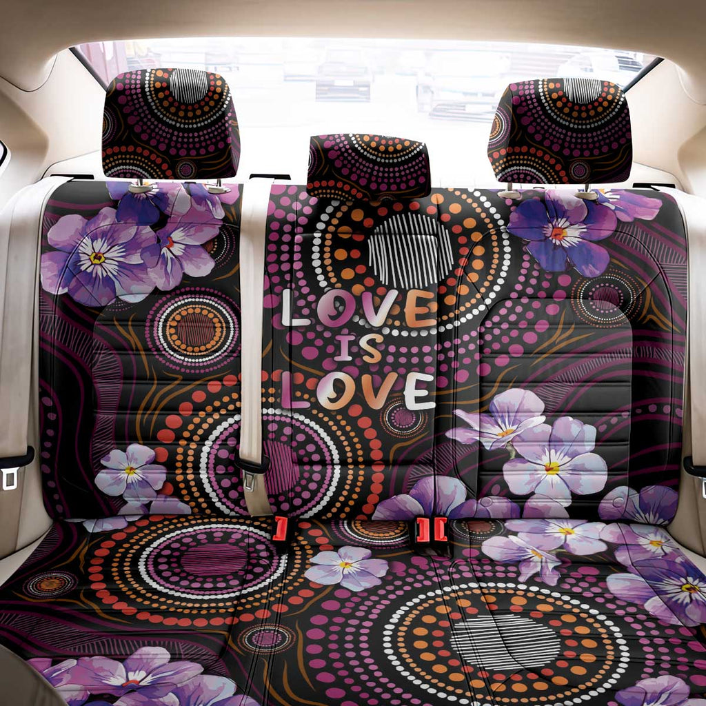 Australia First Nation LGBT - Lesbian Week Back Car Seat Cover Sapphic Violet - Love Is Love - Aussie Hoodie