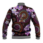 Australia First Nation LGBT - Lesbian Week Baseball Jacket Sapphic Violet - Love Is Love - Aussie Hoodie