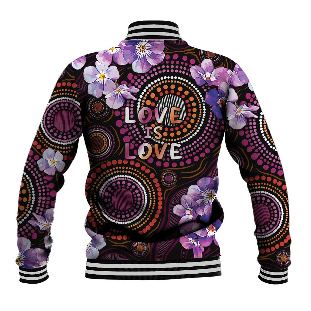 Australia First Nation LGBT - Lesbian Week Baseball Jacket Sapphic Violet - Love Is Love - Aussie Hoodie