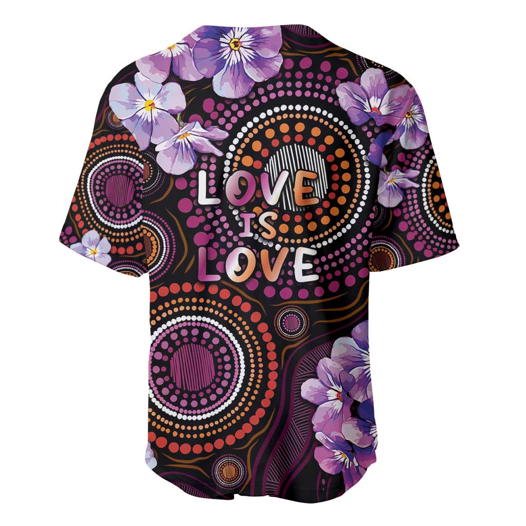 Australia First Nation LGBT - Lesbian Week Baseball Jersey Sapphic Violet - Love Is Love - Aussie Hoodie