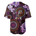 Australia First Nation LGBT - Lesbian Week Baseball Jersey Sapphic Violet - Love Is Love - Aussie Hoodie