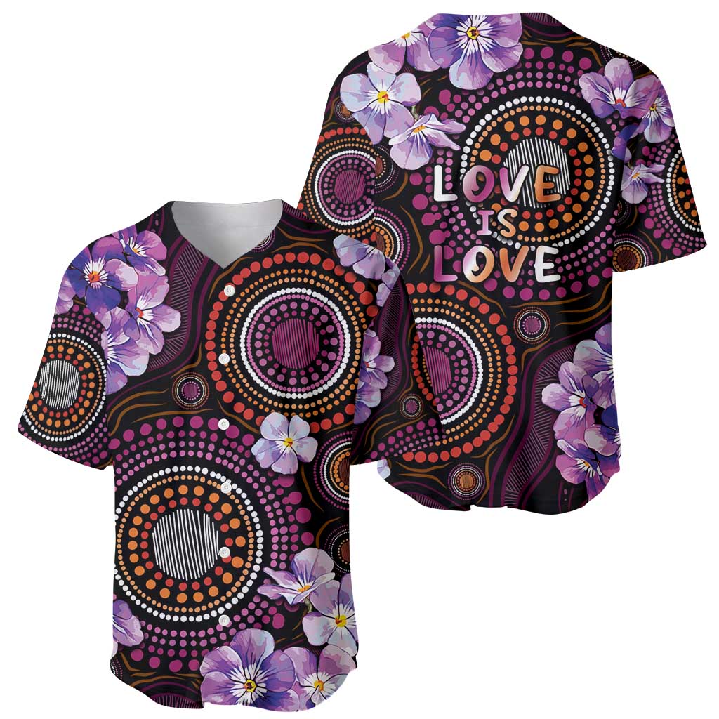 Australia First Nation LGBT - Lesbian Week Baseball Jersey Sapphic Violet - Love Is Love - Aussie Hoodie