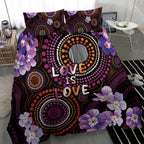 Australia First Nation LGBT - Lesbian Week Bedding Set Sapphic Violet - Love Is Love - Aussie Hoodie
