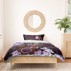 Australia First Nation LGBT - Lesbian Week Bedding Set Sapphic Violet - Love Is Love - Aussie Hoodie