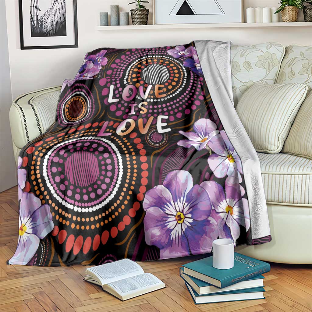 Australia First Nation LGBT - Lesbian Week Blanket Sapphic Violet - Love Is Love - Aussie Hoodie
