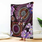 Australia First Nation LGBT - Lesbian Week Blanket Sapphic Violet - Love Is Love - Aussie Hoodie