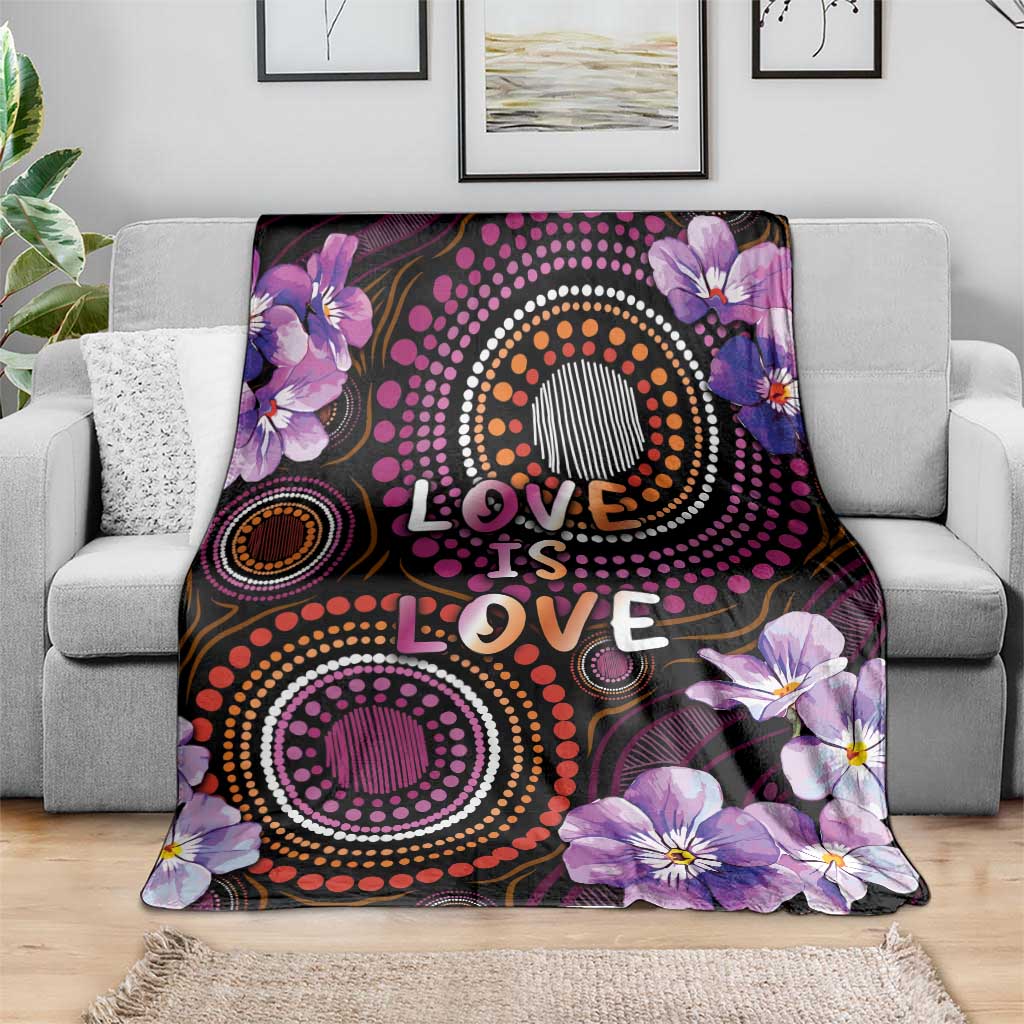 Australia First Nation LGBT - Lesbian Week Blanket Sapphic Violet - Love Is Love - Aussie Hoodie