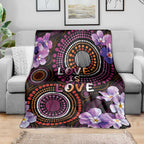 Australia First Nation LGBT - Lesbian Week Blanket Sapphic Violet - Love Is Love - Aussie Hoodie
