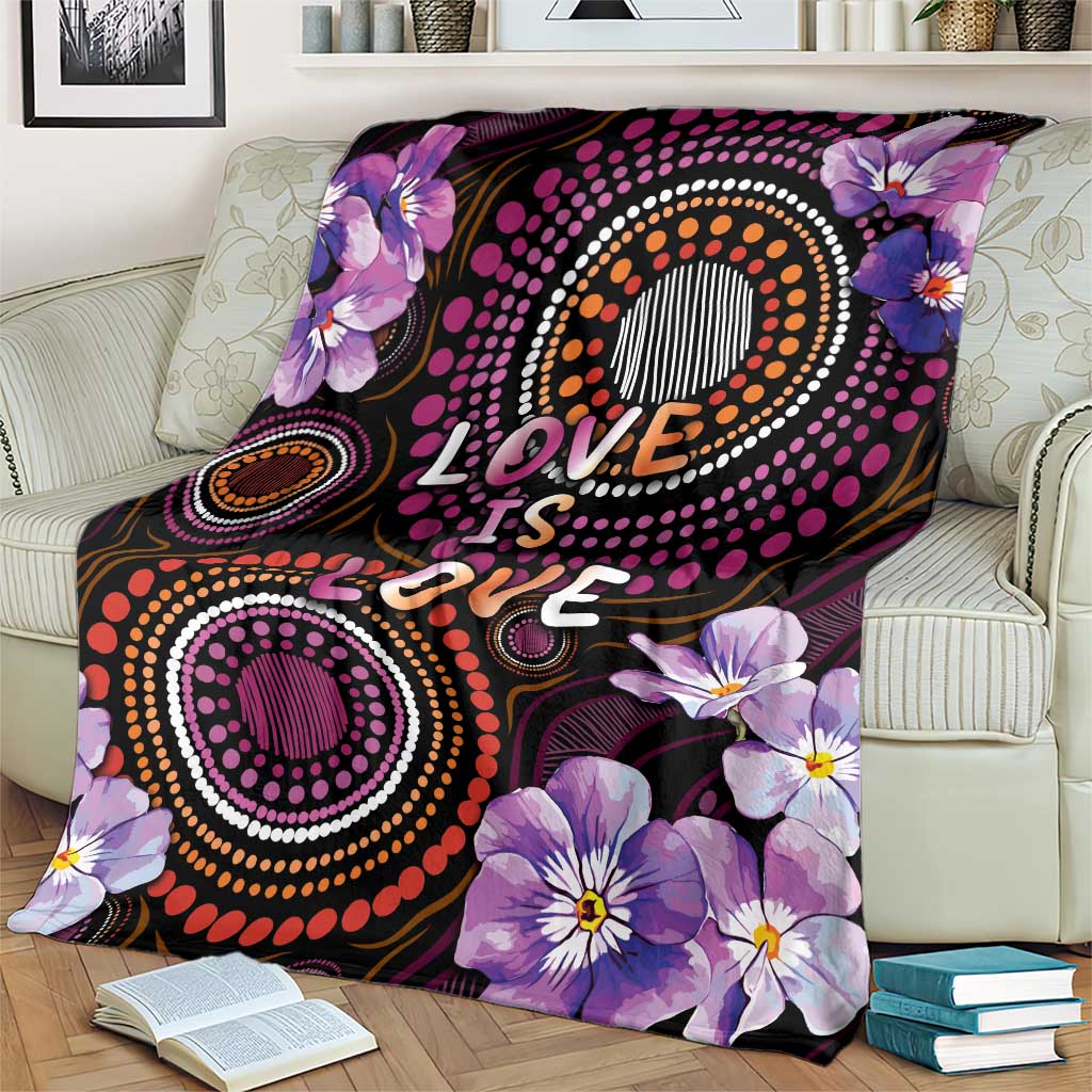 Australia First Nation LGBT - Lesbian Week Blanket Sapphic Violet - Love Is Love - Aussie Hoodie