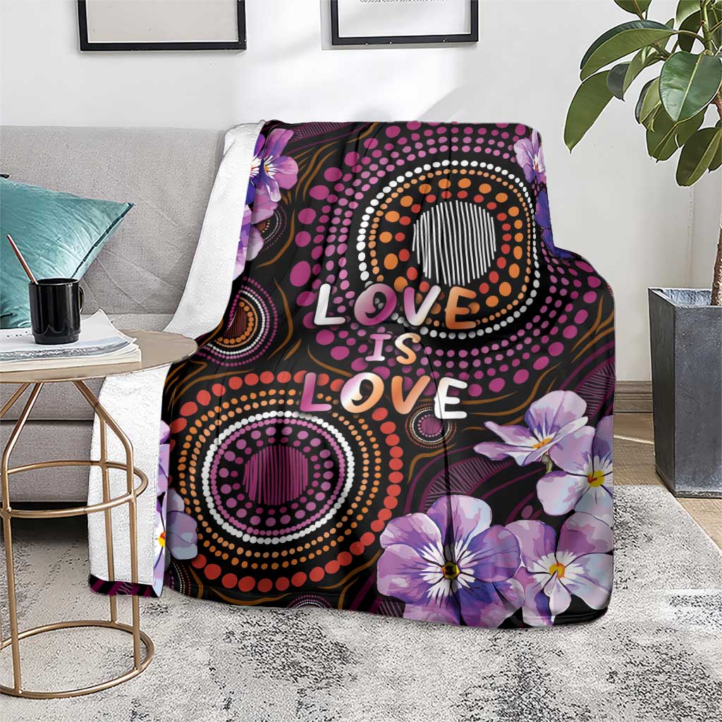 Australia First Nation LGBT - Lesbian Week Blanket Sapphic Violet - Love Is Love - Aussie Hoodie