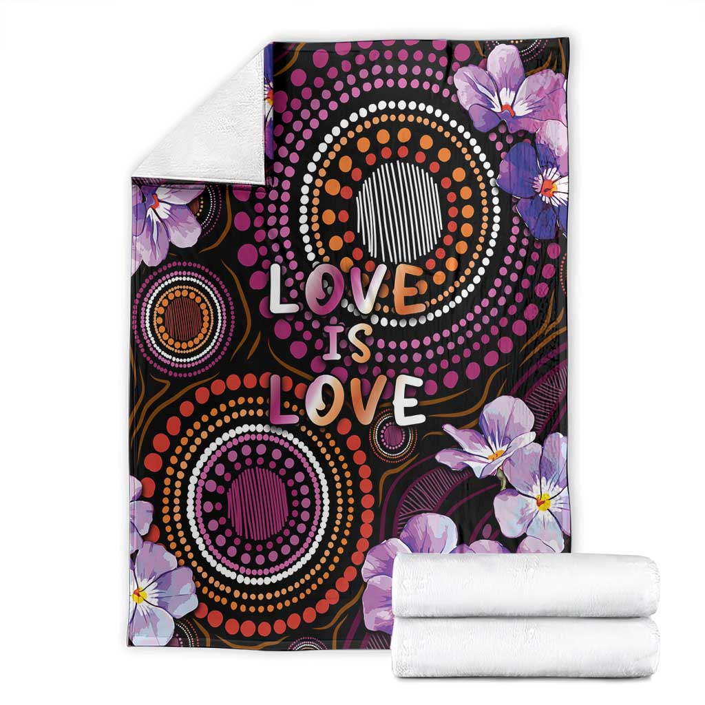 Australia First Nation LGBT - Lesbian Week Blanket Sapphic Violet - Love Is Love - Aussie Hoodie
