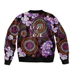 Australia First Nation LGBT - Lesbian Week Bomber Jacket Sapphic Violet - Love Is Love - Aussie Hoodie