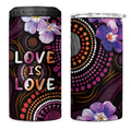 Australia First Nation LGBT - Lesbian Week 4 in 1 Can Cooler Tumbler Sapphic Violet - Love Is Love - Aussie Hoodie