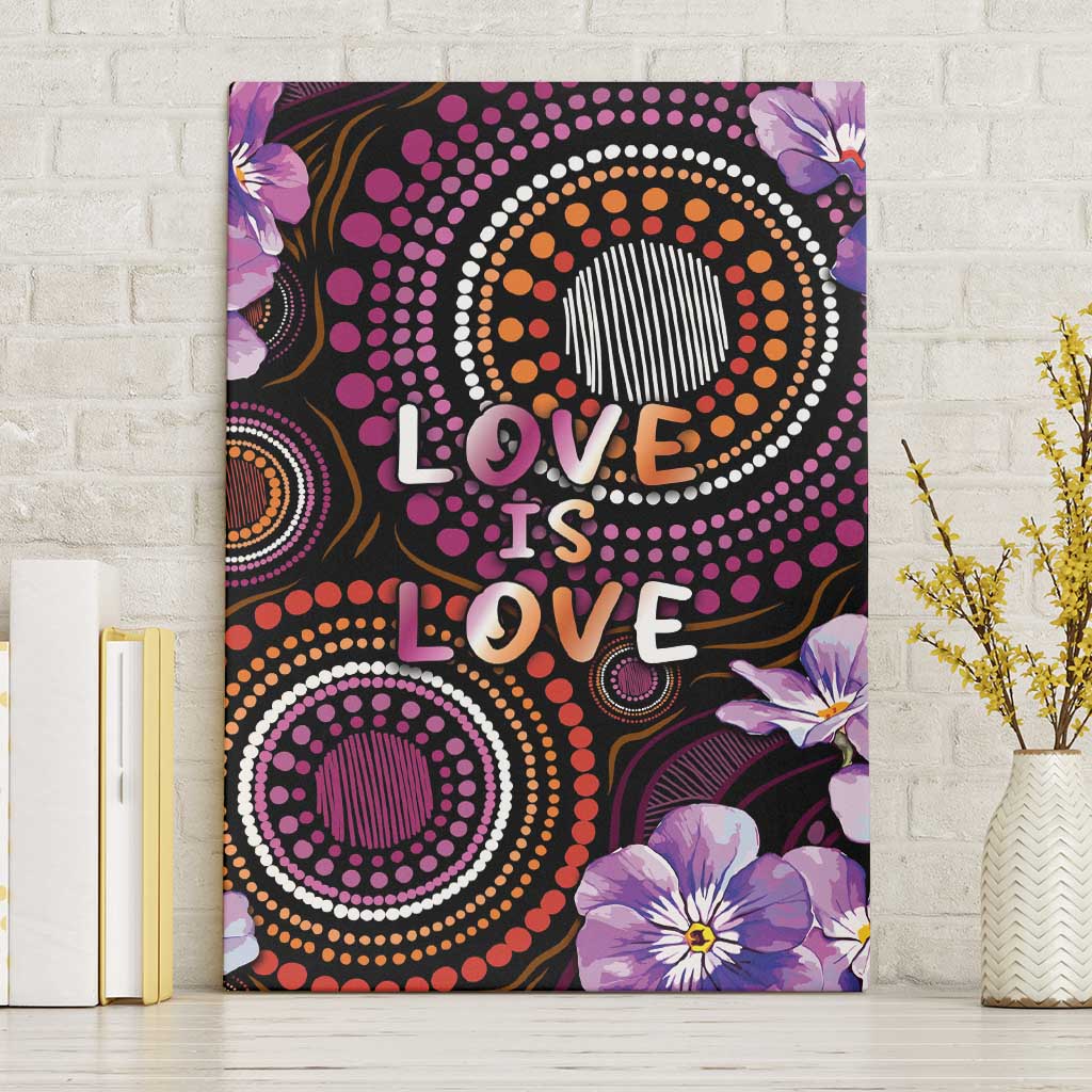 Australia First Nation LGBT - Lesbian Week Canvas Wall Art Sapphic Violet - Love Is Love - Aussie Hoodie