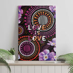 Australia First Nation LGBT - Lesbian Week Canvas Wall Art Sapphic Violet - Love Is Love - Aussie Hoodie