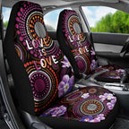 Australia First Nation LGBT - Lesbian Week Car Seat Cover Sapphic Violet - Love Is Love - Aussie Hoodie