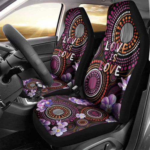 Australia First Nation LGBT - Lesbian Week Car Seat Cover Sapphic Violet - Love Is Love - Aussie Hoodie