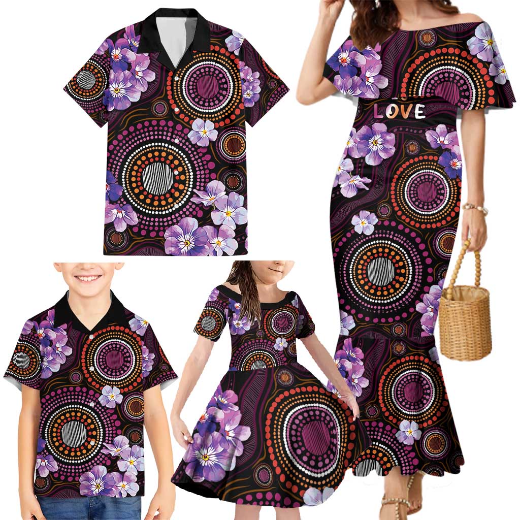 Australia First Nation LGBT - Lesbian Week Family Matching Mermaid Dress and Hawaiian Shirt Sapphic Violet - Love Is Love - Aussie Hoodie