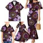Australia First Nation LGBT - Lesbian Week Family Matching Mermaid Dress and Hawaiian Shirt Sapphic Violet - Love Is Love - Aussie Hoodie