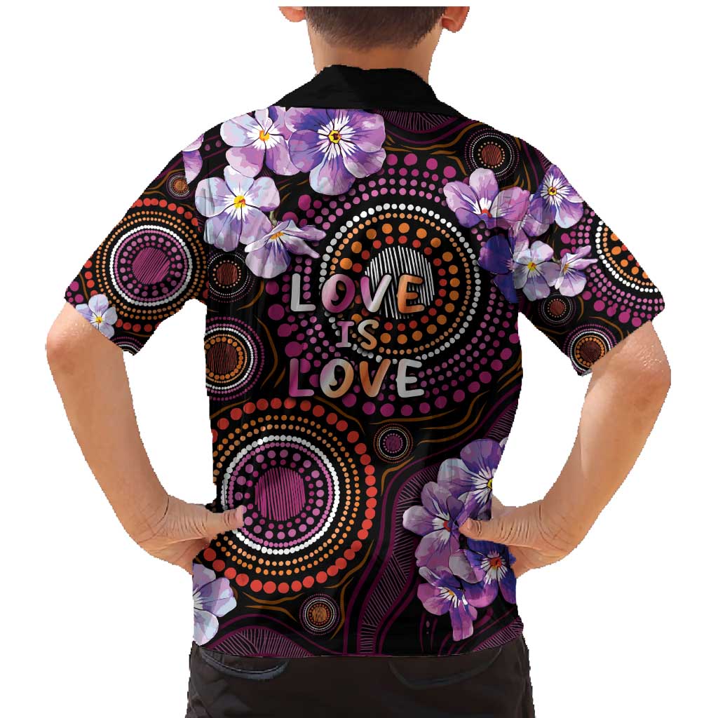 Australia First Nation LGBT - Lesbian Week Family Matching Mermaid Dress and Hawaiian Shirt Sapphic Violet - Love Is Love - Aussie Hoodie