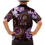 Australia First Nation LGBT - Lesbian Week Family Matching Mermaid Dress and Hawaiian Shirt Sapphic Violet - Love Is Love - Aussie Hoodie