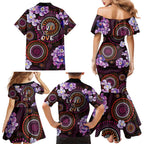 Australia First Nation LGBT - Lesbian Week Family Matching Mermaid Dress and Hawaiian Shirt Sapphic Violet - Love Is Love - Aussie Hoodie