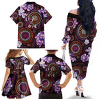 Australia First Nation LGBT - Lesbian Week Family Matching Off The Shoulder Long Sleeve Dress and Hawaiian Shirt Sapphic Violet - Love Is Love - Aussie Hoodie