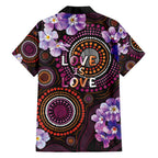 Australia First Nation LGBT - Lesbian Week Family Matching Off Shoulder Maxi Dress and Hawaiian Shirt Sapphic Violet - Love Is Love - Aussie Hoodie