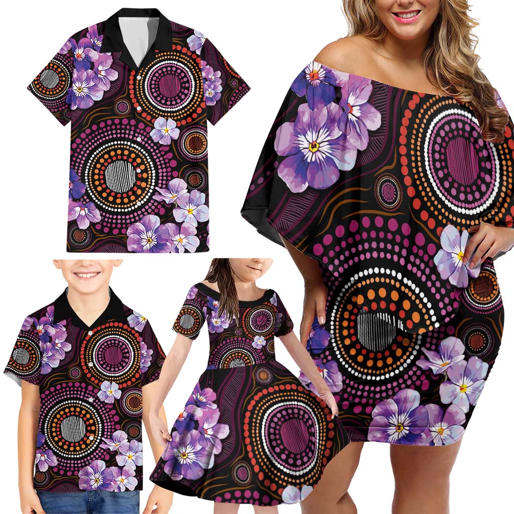 Australia First Nation LGBT - Lesbian Week Family Matching Off Shoulder Short Dress and Hawaiian Shirt Sapphic Violet - Love Is Love - Aussie Hoodie