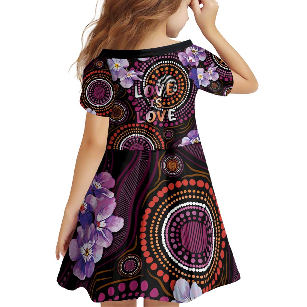 Australia First Nation LGBT - Lesbian Week Family Matching Off Shoulder Short Dress and Hawaiian Shirt Sapphic Violet - Love Is Love - Aussie Hoodie
