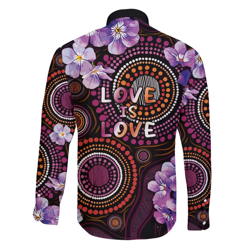 Australia First Nation LGBT - Lesbian Week Family Matching Off Shoulder Short Dress and Hawaiian Shirt Sapphic Violet - Love Is Love - Aussie Hoodie