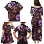 Australia First Nation LGBT - Lesbian Week Family Matching Puletasi and Hawaiian Shirt Sapphic Violet - Love Is Love - Aussie Hoodie