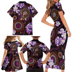 Australia First Nation LGBT - Lesbian Week Family Matching Short Sleeve Bodycon Dress and Hawaiian Shirt Sapphic Violet - Love Is Love - Aussie Hoodie