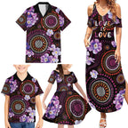 Australia First Nation LGBT - Lesbian Week Family Matching Summer Maxi Dress and Hawaiian Shirt Sapphic Violet - Love Is Love - Aussie Hoodie