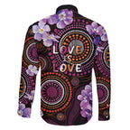 Australia First Nation LGBT - Lesbian Week Family Matching Summer Maxi Dress and Hawaiian Shirt Sapphic Violet - Love Is Love - Aussie Hoodie