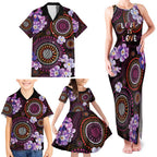 Australia First Nation LGBT - Lesbian Week Family Matching Tank Maxi Dress and Hawaiian Shirt Sapphic Violet - Love Is Love - Aussie Hoodie