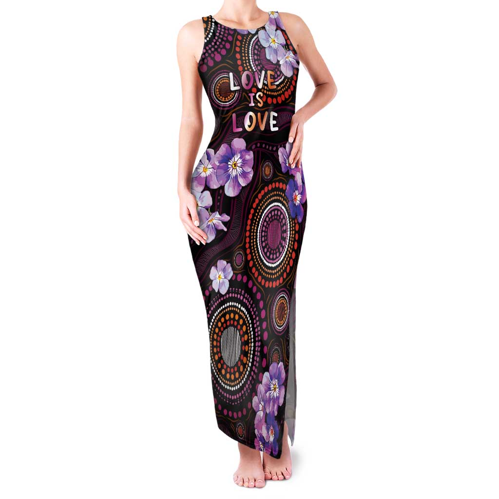 Australia First Nation LGBT - Lesbian Week Family Matching Tank Maxi Dress and Hawaiian Shirt Sapphic Violet - Love Is Love - Aussie Hoodie